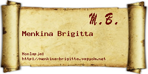 Menkina Brigitta névjegykártya